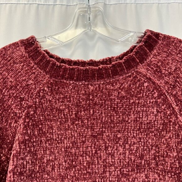 Pink Rose Womens Pullover Sweater Long Sleeve Raglan Tight Knit Small - Picture 3 of 10